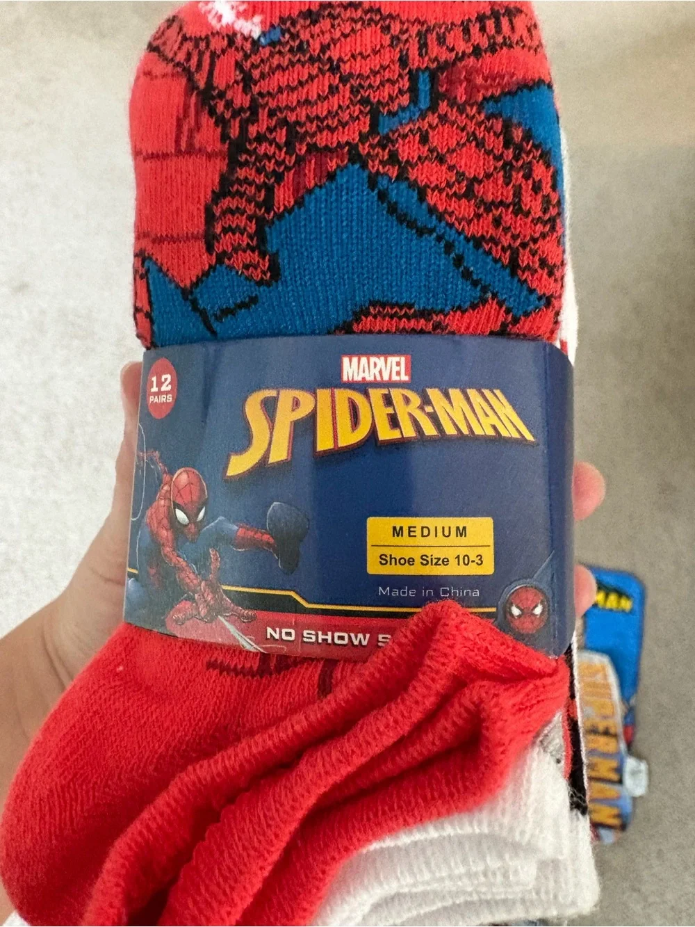 Red Spider-Man Kids Pajama Set With Socks & Wash Cloths